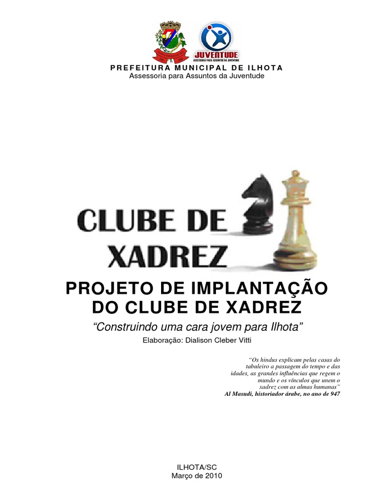 Projeto de Implantacao Do Clube de Xadrez, PDF, Xadrez