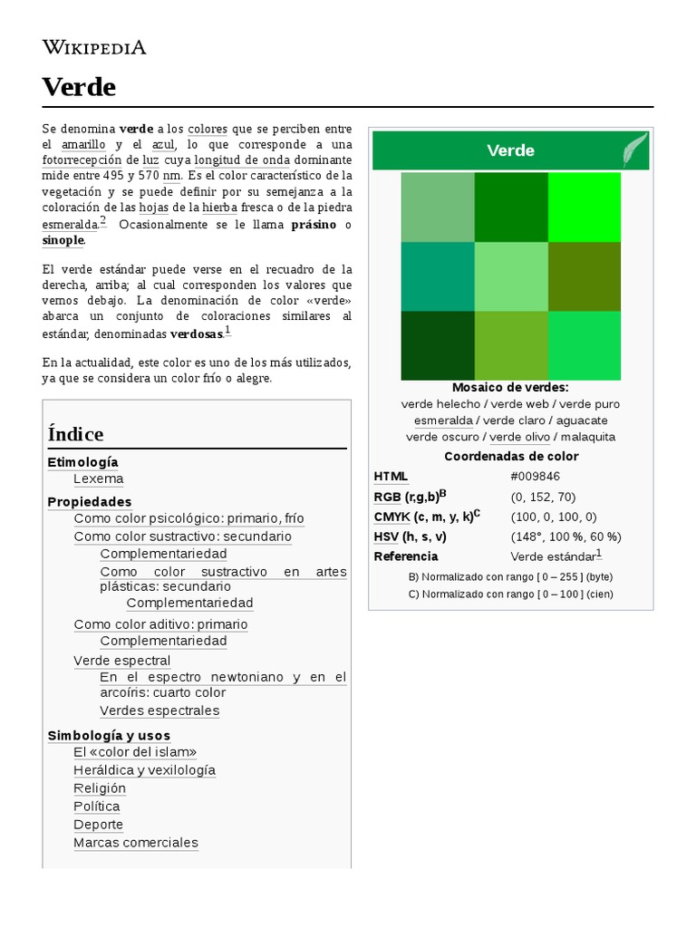 Verde | PDF | Verde | Amarillo