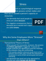 Stress: Stress Is Defined As A Psychological Response