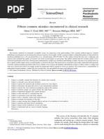 Common Mistakes in Clinical Research