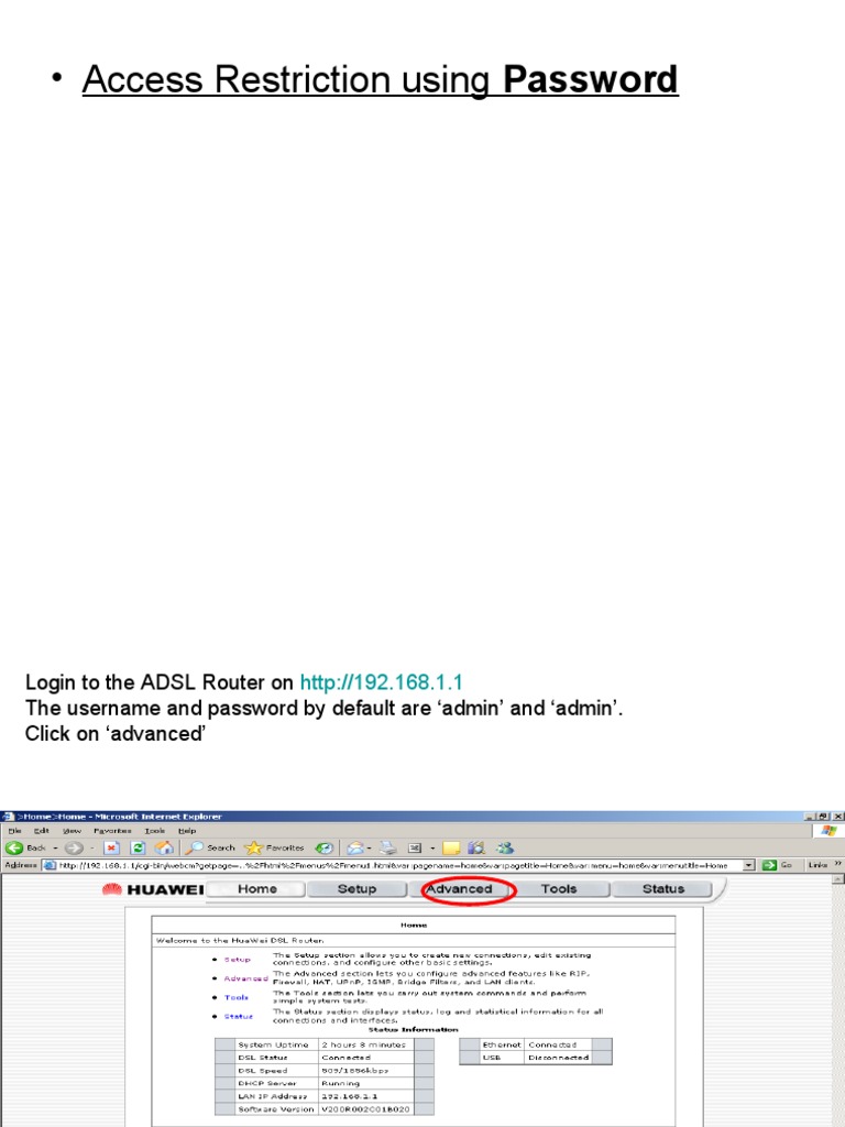 Access Restriction Using Password | PDF
