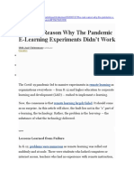 Forbes - The Real Reason Why The Pandemic E-Learning Experiments Didn - T Work