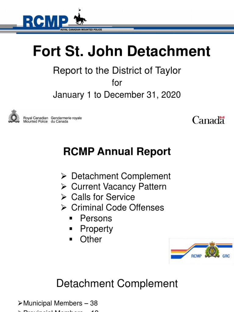 Fort St. John RCMP 2020 Annual Report | PDF | Royal Canadian Mounted ...