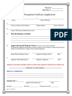 B LF 193 Home Occupation Certificate
