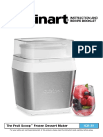 Cuisinart Fruit Scoop Frozen Dessert Maker Manual 4672718