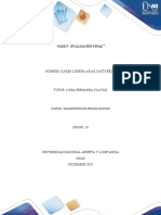 Evaluación psicológica final - Diagnósticos psicológicos