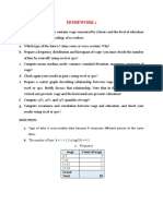 Homework 1: Solution: A. Type of Data Is Cross-Section Data Because It Measures Different Person at The Same