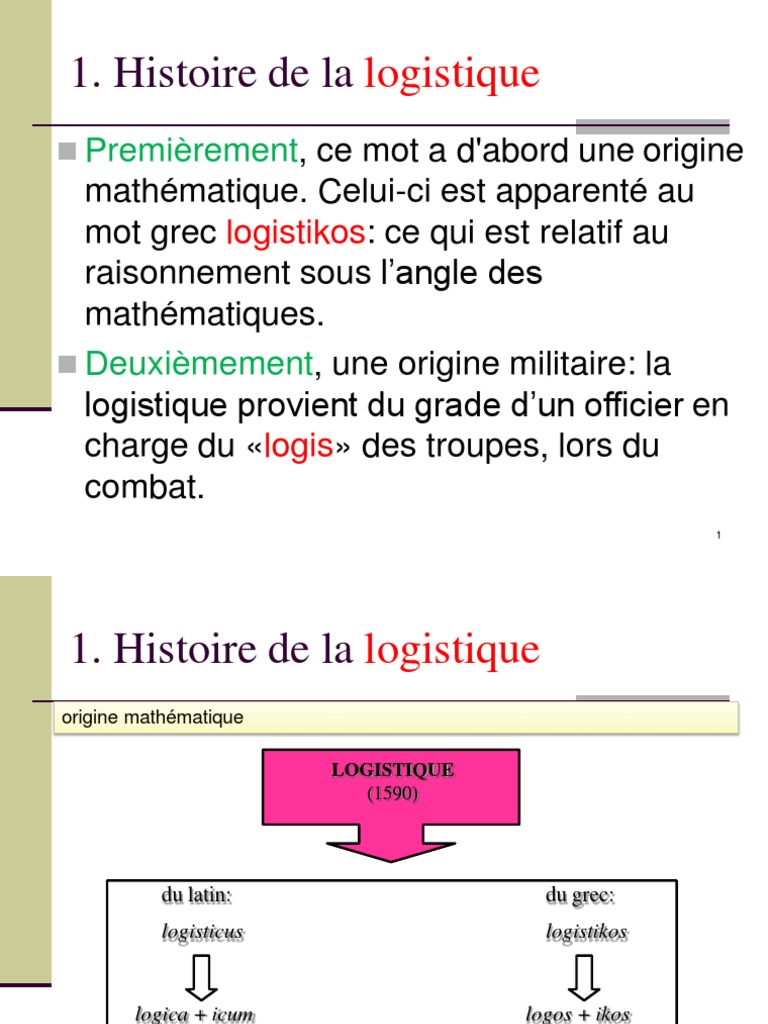 Histoire et évolution de la logistique | PDF | Logistique | Processus d ...