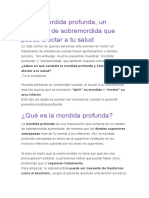 Mordida Profunda, Un Problema de Sobremordida Que Puede Afectar A Tu Salud