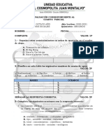 Cuarto Parcial 8vo Egb Evaluacion