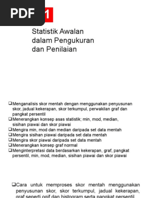 T11 Statistik Awalan Dalam Pengujian Dan Pengukuran Pdf