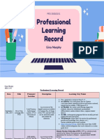 Ped 3150 3151 Professional Learning Record
