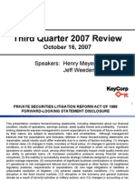 Key Corp 3Q07 Presentation