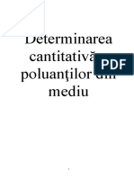 Determinarea cantitativa a poluantilor din mediu