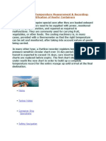 Reefer Cargo Temperature Measurement