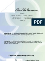 Unit Task 2:: Flash and Fire Points of Liquid Fuels and Grease