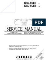 Service Manual for Compact Disc and Stereo Cassette Recorder