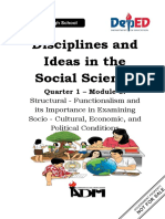 DISS - Mod5 - Structural - Functionalism and Its Importance in Examining Socio - Cultural, Economic, and Political Conditions