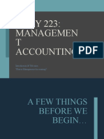 ACCY 223 2021 T1 W1.L1 Welcome & Introduction To Management Accounting STUDENT
