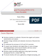 Digital Signal Processing (ECEG-3171) : Course Description