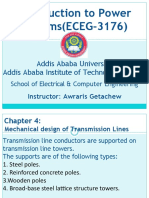 Introduction To Power Systems (Eceg-3176) : Addis Ababa University Addis Ababa Institute of Technology (Aait)