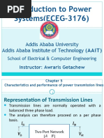 Introduction To Power Systems (Eceg-3176) : Addis Ababa University Addis Ababa Institute of Technology (Aait)