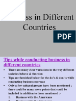 Business in Different Countries