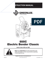 555C Classic Electric Bender- Serial AFB & ADE Instruction Manual