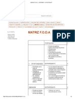 Matriz F.O.D.A - Cafeteria - Coffe Pollet