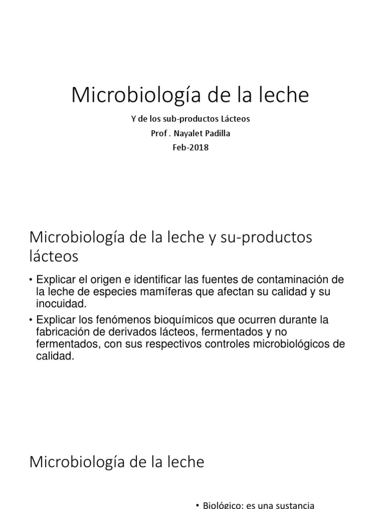 Microbiología de la leche y sus contaminantes | PDF | Leche | Las bacterias