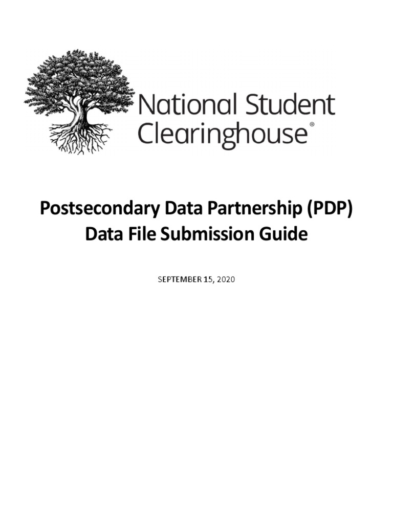 Student Clearinghouse PDPSubmissionGuide PDF Comma Separated