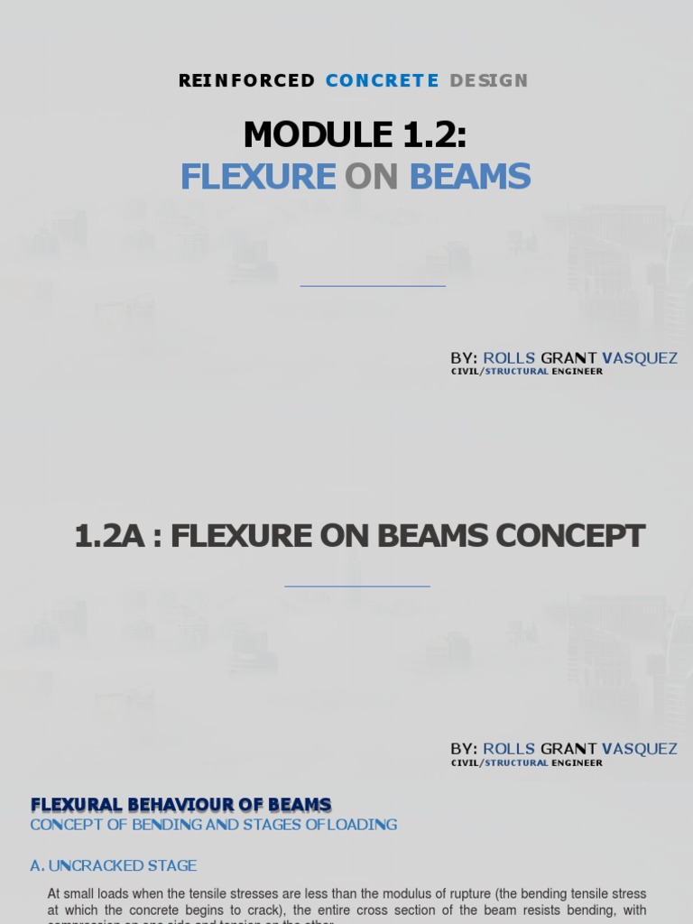 Module 1.2 - Flexure in Beams | PDF | Bending | Beam (Structure)