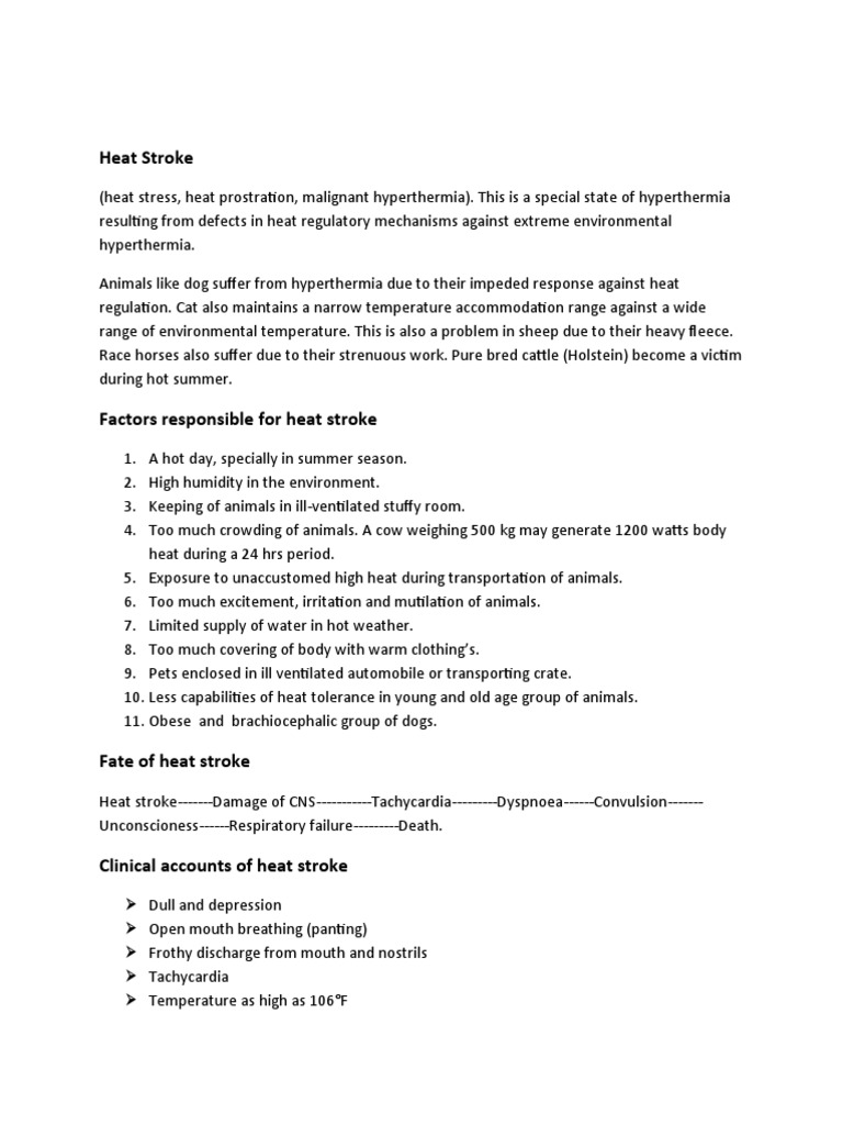 Heat Stroke | PDF | Hyperthermia | Medicine
