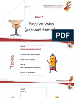 Unit 7: Passive Voice (Present Tense)