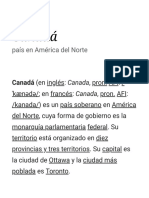 Canadá: País en América Del Norte