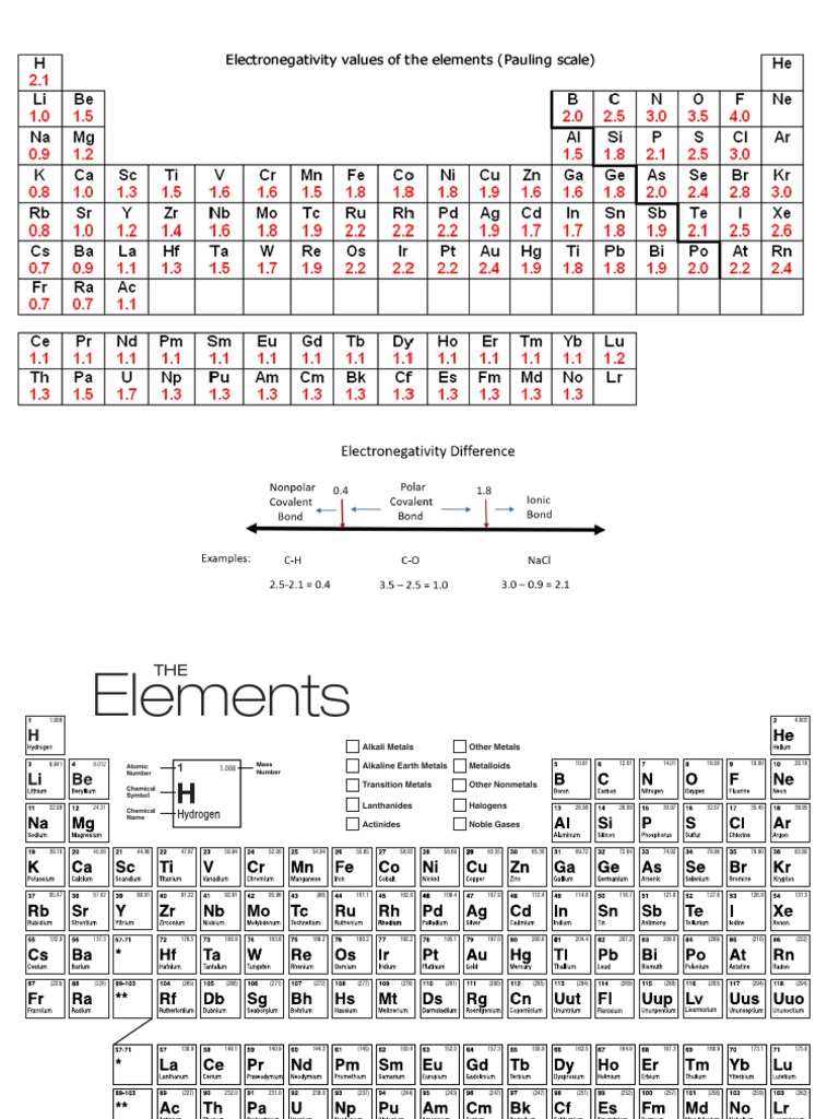 Atomic Weights and Elements Chart | PDF | Atoms | Chemistry