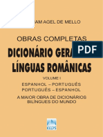 Dicionário Geral Das Línguas Românicas - Espanhol-Português
