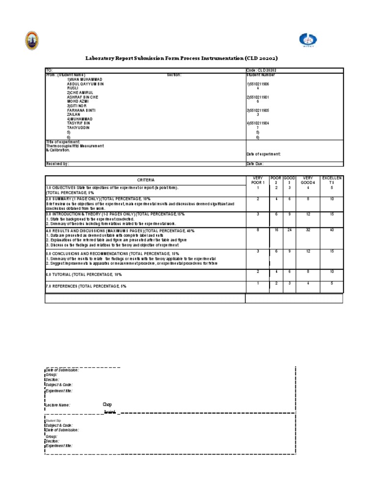 Thermocouple and RTD Calibration Report | PDF | Thermocouple ...