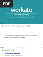 Workato University: Introduction To Recipe Building and Troubleshooting