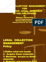 Legal Collection Management For Effective Legal Research in The Philippines