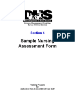 Sample Nursing Assessment Form: Section 4