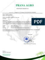 Surat Panggilan Kerja PT. PRANA AGRO