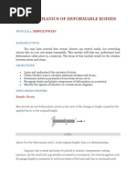 Mechanics of Deformable Bodies Module 2