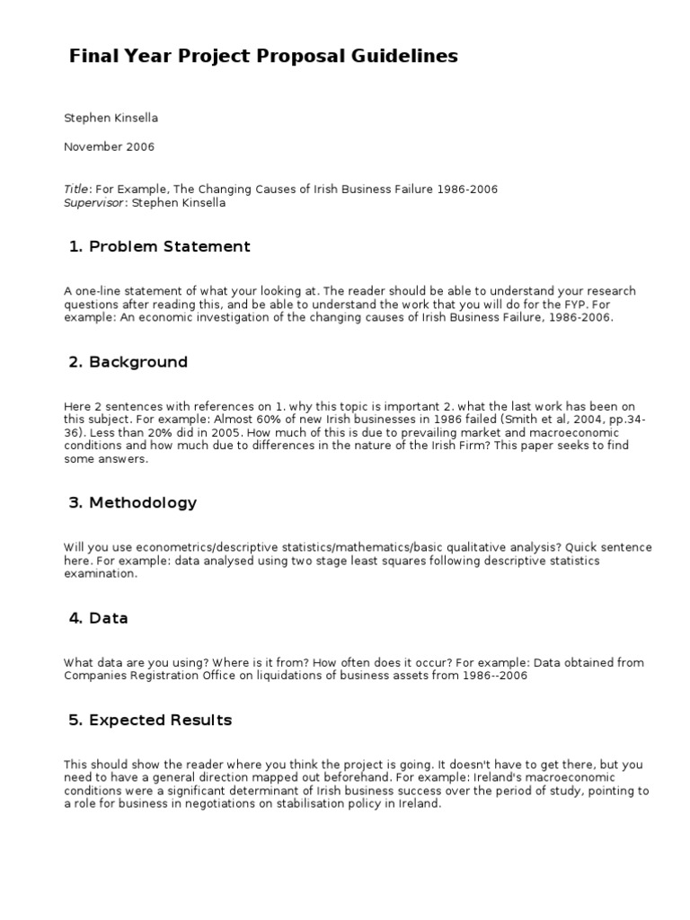 Final Year Project Guidelines | PDF