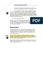 Interpretation: Part III: Working With The Classical Regression Model