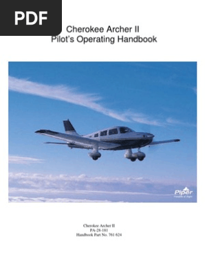 パイパーアーチャーII POH Piper PA28-181 POH | Archer II 1977-79 Manual – Essco