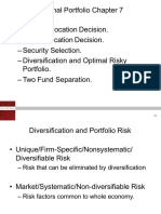 Optimal Portfolio Chapter 7 Risk Reduction