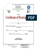 Isay FM-HRD-011 Certificate of Participation