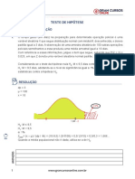 Teste de Hipótese: Exercícios de Fixação