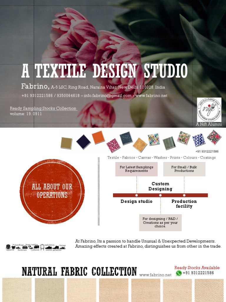 A Textile Design Studio Pdf Canvas Textiles